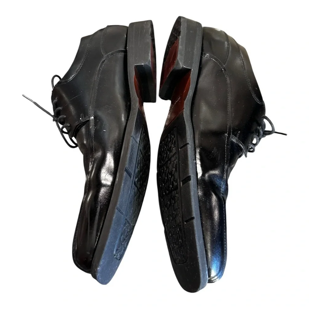 Florsheim Comfortech Black Leather Square Toe Oxford Shoes – Men’s Size 9.5D